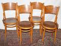101558 THONET BENTWOOD CHAIRS SET OF FOUR CZECH