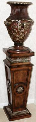 101550 COMPOSITION URN  PEDESTAL H 66 OVERALL