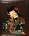092438 CHINESE REVERSE PAINTING ON GLASS 20TH C