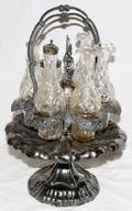 091494 AMERICAN SILVERPLATE CASTER STAND MID 19TH C