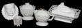 091485 MILK GLASS TABLE WARE LATE 19THEARLY C