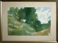 012500 KARL LARSEN WATERCOLOR 14 X 21 12 LANDSCAPE