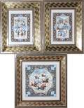 012484 3 HAND PAINTED CONTEMPORARY PERSIAN MINIATURES