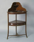 George III mahogany corner washstand