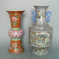 Two Chinese export porcelain vases