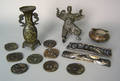 Group of Chinese bronze to include sword hilts
