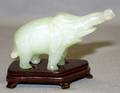 121577 CHINESE CARVED SERPENTINE ELEPHANT H 2 34