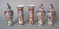 Set of 5 Chinese export porcelain garnitures