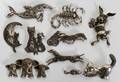 121548 STERLING MARCASITE PINS NINE W 12
