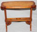 112501 MAPLE AND MAHOGANY TABLE H 22 L 24