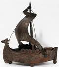 110476 TIN VIKING SAILING SHIP H 12 W 11 D 5
