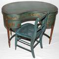 102511 CHINOISERIE STYLE PAINTED KIDNEY SHAPED DESK