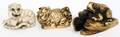 100431 JAPANESE CARVED NETSUKES THREE H 1 141 12