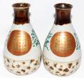091557 JAPANESE PORCELAIN SAKI BOTTLES PAIR H 5 12