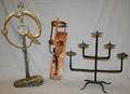 122521 WROUGHT IRON CANDELABRA COPPER SCONCE