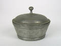 Small covered pewter sugar