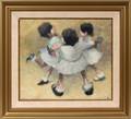 121591 LEONARD CREO OIL ON CANVAS THREE GIRLS