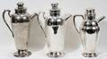 121608 SILVER PLATE COCKTAIL SHAKERS THREE