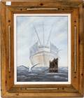 120501 OIL ON CANVAS 14 X 11 NAUTICAL SCENE