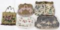 102558 VINTAGE EMBROIDERED  BEADED HANDBAGS FIVE