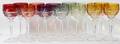101642 CRYSTAL RHINE WINE MULTICOLOR GOBLETS 13 H 7