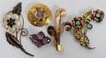 100479 STERLING AND GOLD FILLED BROOCHES VINTAGE 5