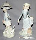 100496 LLADRO PORCELAIN FIGURES TWO H 10  11