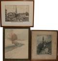 092539 PRINTS THREE 19TH20TH C 10 X 7 TO 16 X