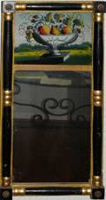 092507 AMERICAN SMALL TRUMEAU WALL MIRROR 19TH C