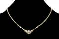 Italian 14k Gold  Diamond Necklace