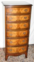 121039 EDWARDIAN WALNUT SIXDRAWER CHEST H 47 W 21