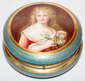 121023 AUSTRIAN PORCELAIN PORTRAIT BOX SIGNED C 1900