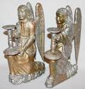 121053 FLORENTINE CARVED WOOD ANGELS PAIR 17TH C