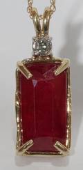 120017 908 CT RUBY  06 CT DIAMOND PENDANT