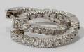120046 120 CT INSIDEOUT DIAMOND HOOP EARRINGS