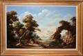012039 OIL ON CANVAS 18TH C 32 X 48 FIGURES RIDING