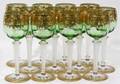 011019 CRYSTAL RHINE WINE GOBLETS SET OF 12 H 65