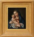 011050 OLD MASTER ITALIAN OILCANVAS MADONNA  CHILD