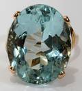 010012 18KT GOLD  23 CTAQUAMARINE LADYS RING