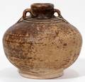 121059 THAI GLAZED STONEWARE JAR FOR COCONUT OIL