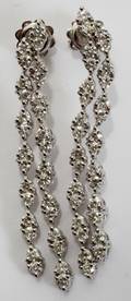 120016 14KT WGOLD  244CT DIAMOND DANGLE EARRINGS