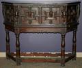 120025 ITALIAN ANTIQUE CARVED WALNUT CABINET C1900