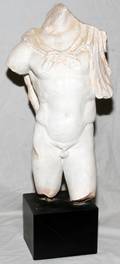 120045 SCULPTURE OF A MALE TORSO H 17