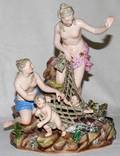 111017 MEISSEN PORCELAIN FIGURE GROUP LATE 19TH C