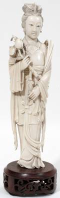 111012 CHINESE IVORY FIGURE OF QUAN YIN H 8