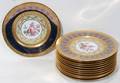 111022 HUTSCHENREUTHER FIRED GOLD  DECORATED PLATES