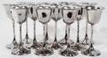 111002 THE KALO SHOP STERLING COCKTAIL GLASSES 12