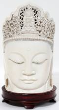 110021 CHINESE IVORY HEAD OF BUDDHA H 7 W 4