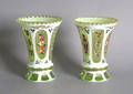 Pair of Bohemian glass vases