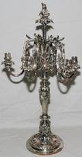 101027 CHRISTOFLE SILVERPLATE 6LIGHT CANDELABRUM